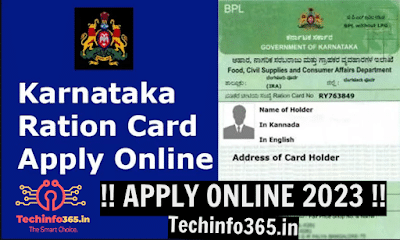 Karnataka Ration Card Application Form 2023 Download Online | Apply at www.ahara.kar.nic.in