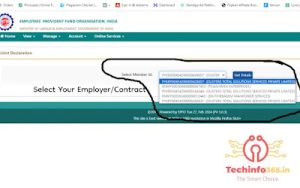 Select Your Employer/Contractor And Click Get Details
