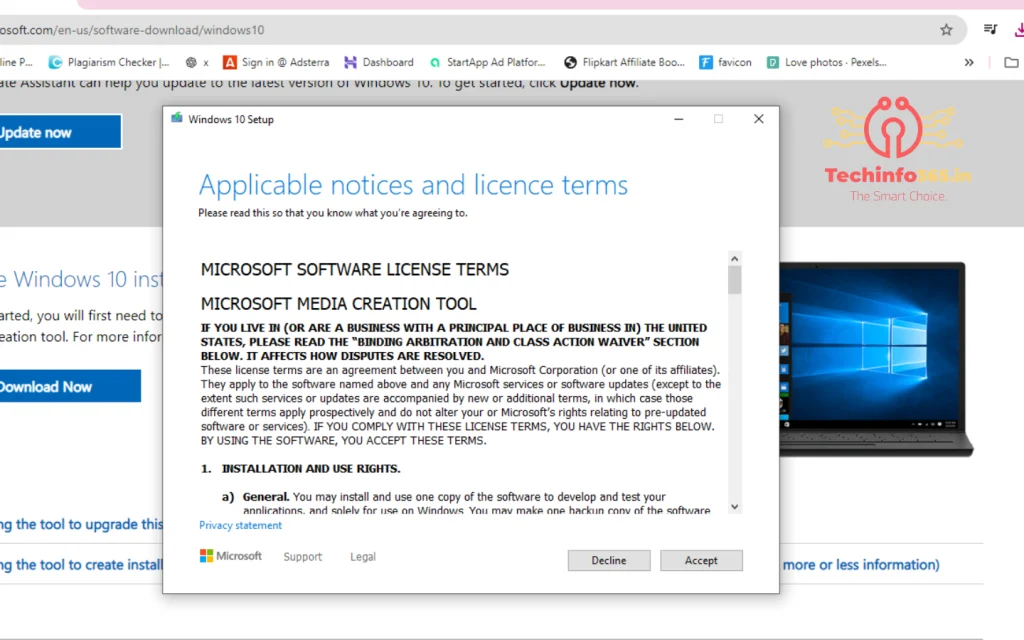 Install Windows 10 For free At Home !! Step By Step. Techinfo365.in 4 Install Windows 10 For free At Home !! Step By Step. Techinfo365.in